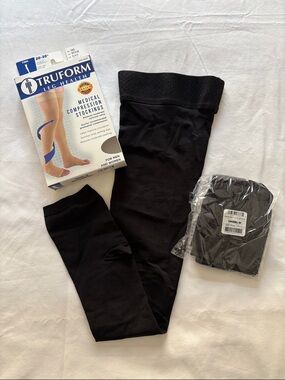 TRUFORM Black Medical Compression Stockings - Supportive Legwear